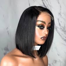 Sarah Straight Bob Wig (Lace Front & Closure Wig option) 12" 150%