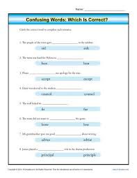 Infer, … , you will also learn. What S Correct Commonly Confused Words Worksheet