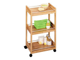 zeller bad rollwagen bamboo metall 45 7x38x76 cm rollwagen mit schubladen home24 nischenwagen