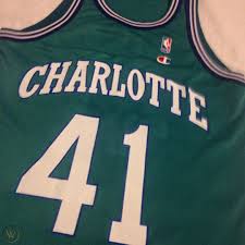 Browse charlotte hornets store for the latest hornets jerseys, swingman jerseys, replica jerseys and more for men, women, and kids. Glen Rice Champion Jersey 40 Men Nba Charlotte Hornets Rare Mint Jordan Vintage 1859801976