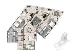 Four Seasons Private Residences Fort Lauderdale 1204 Interior 2 069 Sq Ft Exterior 602 Sq Ft Two Bedro Condo Floor Plans Hotel Plan Fort Lauderdale Condo
