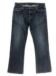 Earl Jean 78 Western Boot Cut Jean Mens Tag 34x34 Actual 35x30 USA Blue  Denim