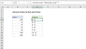 Converting 38 in to ft is easy. Excel Formula Convert Inches To Feet And Inches Exceljet