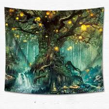 I hope you enjoy!:)supplies:floral moss (dollar tree)reinde. Amazon Com Wshine Tree Of Life Enchanted Forest Mystical Lights Wall Tapestry Home Decortion Children S Room Decor Blanket Home Kitchen