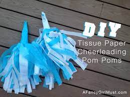 By creating your own cheerleading gear, you can make them in your favorite team's colors and customize the size, depending on the age and preference of the intended cheerleader. Diy Tissue Paper Cheerleading Pom Poms Cheerleading Pom Poms Tissue Paper Pom Poms Paper Pom Poms