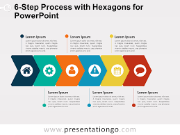6 Step Process With Hexagons For Powerpoint Presentationgo