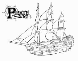 Pirate Ship Coloring Page