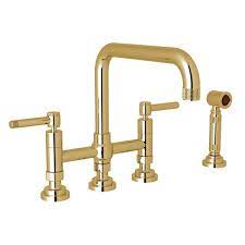 View collection all prices are manufacturer's suggested list price in u.s. Rohl A3358ilwsulb 2 Country Campo Deck Mount U Spout 3 Leg Bridge Kitchen Faucet With Sidespray Campo Lever
