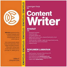Lowongan content writer atau penulis artikel ini cocok untuk kamu yang punya pengalaman kerja sebagai copywriter, ghostwriter, jurnalis, blogger hari ini, rabu 19 mei 2021, lowongan content writer / penulis artikel masih tersedia. Loker Kerja Terbaru 2021