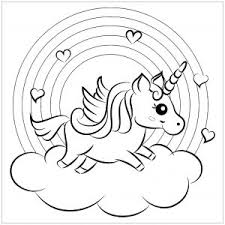 Chibi kids riding unicorns coloring page. Unicorns Free Printable Coloring Pages For Kids