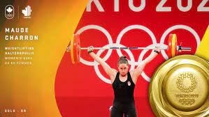 Maude charron has taken home the gold medal in the women's 64kg weightlifting competition at the tokyo olympics. E0dp Z4yuixfgm