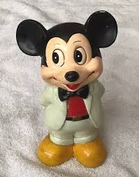 Vintage Disney Productions Made in Korea Mickey Mouse Piggy Bank