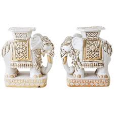 Pair Of Chinese Elephant Garden Stools Or Drink Tables In 2020 Drink Table Garden Stool Elephant