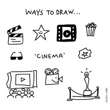 Let S Go To The Movies Let S Go See The Stars Word Of Day 11 Sketch Notes Mini Drawings Visual Note Taking