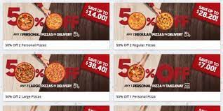 Get money off your order at pizza hut where you can using mse verified and trusted offers. Pizza Hut Sg 50 Off All Pizzas Promotion Pizza Hut Personal Pizza Regular Pizza