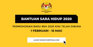 Permohonan baharu dan kemaskini bsh 2020 boleh dibuat semasa tempoh pendaftaran iaitu dari 1 februari 2020 hingga 15 mac 2020. Permohonan Baru Bsh 2020 Kini Telah Dibuka Terkini