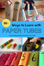 10 Ways To Learn With Paper Tubes In 2020 Recycling Activities For Kids Recycling Activities Preschool Activities