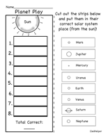 Solar System Theme Unit Worksheets Planets Math Problems