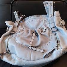 B Makowsky Bags Blue Leather Makowsky Handbag Almost New Poshmark