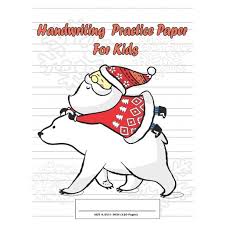 Practicing and enhancing written communication skills with this challenging activity. Handwriting Practice Paper For Kids Writing Paper Book For Age 6 8 Kindergarten 2nd Grade With Dotted Lined Santa And Bear Christmas Cover Walmart Com Walmart Com
