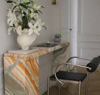 Introducing the captivating Rainbow Onyx Console table, a ...