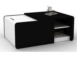 Table Basse Extensible Cine 2 Coloris Noir Blanc Conforama