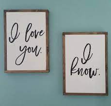 Star Wars Inspired Wall Decor I Love You I Know These Signs Are Made To Order And Are Sold As A Set Star Wars Bathroom Star Wars Room Star Wars Living