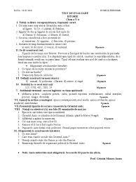 Învaţă online lecţii cu exemple din gimnaziu. Test Clasa V