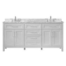 Alya Bath Norwalk 60 In W X 34 2 In H X 22 In D Vanity In White With Marble Vanity Top In White With White Basin He 101 60d W Cwmt The Home Depot In