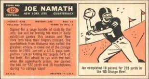 But did you check ebay? Joe Namath Football Cards 1965 Topps Rookie New York Jets