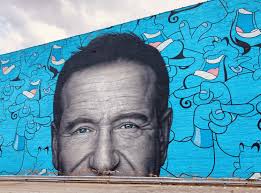 This 30 foot tall mural of Robin Williams in Chicago : r/pics