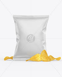 Download Glossy Snack Package W Chips Mockup In Flow Pack Mockups On Yellow Images Object Mockups PSD Mockup Templates