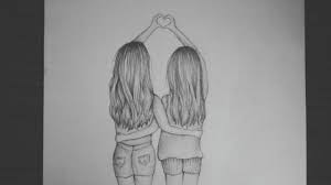 Drawing Of Two Best Friends Best Friends Forever Drawings Of Friends Best Friend Sketches Friends Sketch