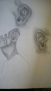 ear drawing sketch drawing sketches harry potter art drawings