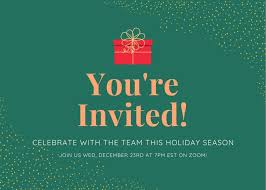 A sneaky game that you can play over the course of an entire party. Virtual Holiday Party Invitations Examples Tips For 2020