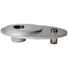 Contemporary Futuristic Center Table In Stainless Steel In 2020 Center Table Stainless Vintage Coffee