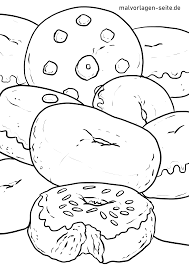 Malvorlage Donuts Essen Kostenlose Ausmalbilder