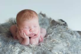 Next, a rash appears on the face and progresses down the back and torso to the arms and hands, and finally to the legs and feet. Red Headed Newborn Baby Boy In Blue Jack Matthew