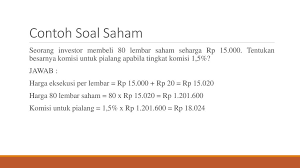 Contoh soal dan jawaban analisis keputusan investasi dunia sosial from www.duniasosial.id investasi dicatat sebesar biaya perolehan dan disesuaikan dengan keuntungan kerugian dan dividen. Saham Dan Obligasi Ppt Download