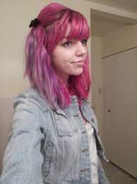 Dyed A Section Of My Hair With A Mix Of Atomic Turquoise Electric Lizard From Manic Panic Over Faded Purple Hair C Faded Purple Hair Hair Styles Purple Hair
