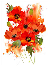 Bouquet de fleurs coquelicot coloriage difficile. Poppy Bouquet Posters And Prints Posterlounge Com