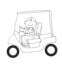 As Requested Boy In Golf Cart Digi Stamps Digital Stamps Colouring Pics