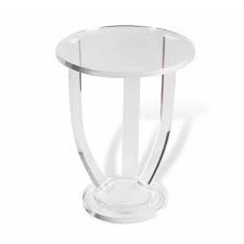 Linon home acrylic end table. Lila Side Table