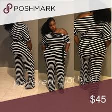 Black And White Striped Romper Plus Size Alexis Black And White Striped Jumpsuit Plus Size Pants Jumpsuits Rompers Fashion Clothes Design Striped Jumpsuit