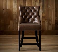 There are many options for wood finishes, metal integration, marble table tops, and of course upholstered seating and benches. Hayes Tufted Leather Bar Stools Pottery Barn