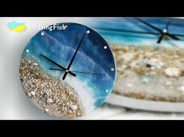 194 Ocean Clock From Resin Step By Step Resin Tutorial Resin Art Youtube Resin Tutorial Resin Art How To Make Resin