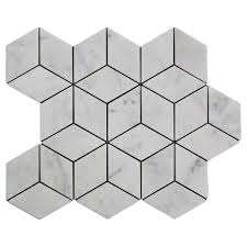 As nouns the difference between diamond and rhombus. Carrara Marble Diamond Rhombus 3d Mosaic Tile Honed