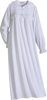 Long Cotton Flannel Granny Nightgown Long Sleeve Night Gown Night Gown School Girl Dress