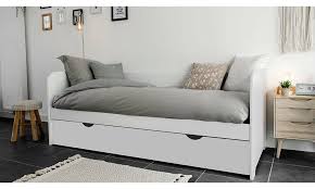 Lit adulte moderne 160 x 200 cm taupe solal. Pack Lit Banquette Gigogne Flocon 2 Matelas En Bois Massif