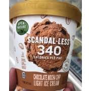 Open Nature Scandal Less Light Ice Cream Chocolate Mocha Chip Calories Nutrition Analysis More Fooducate